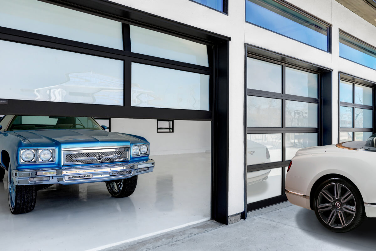 ArmRLite Modern Frosted Glass Garage Doors