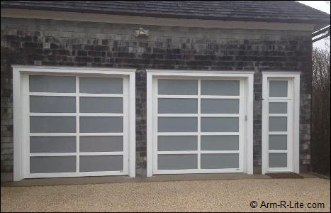 Glass and Aluminum Garage Doors - Installation by AJ Garage Door Service