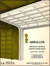 Overhead garage door manufacturer - ca 1970's