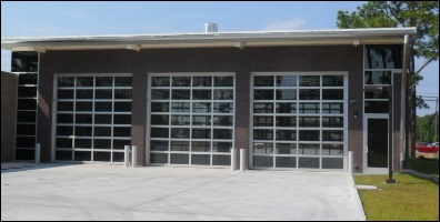 Fire Department Garage Doors in North Carolina Outside