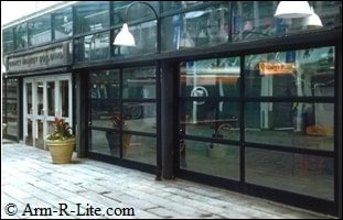 Massachusetts Glass Garage Doors - Quincy Marketplace