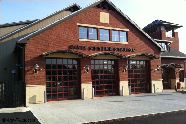 Red Firehouse Garage Doors – East Brunswick Fire