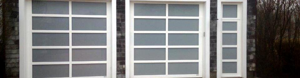 Frosted Glass Fire Department Doors