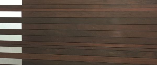 Wood Plank- Ipe Wood Clad Garage Door