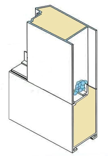 Energy Efficient overhead sectional door - Insulated rails and stiles