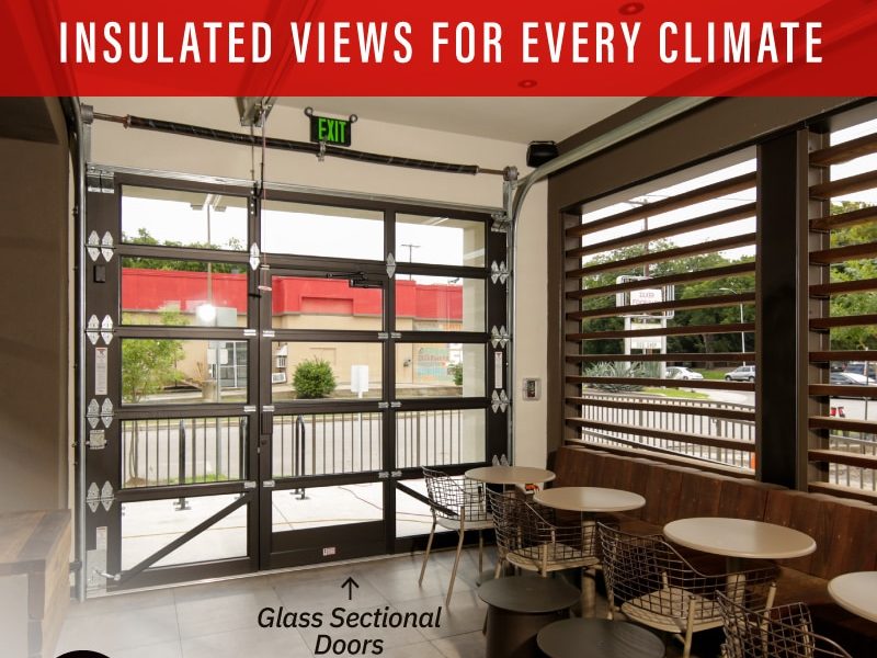 Glass Sectional Doors: Insulated for Every Climate